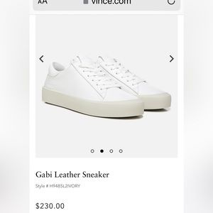 Vince Gabi Leather Sneaker-6.5